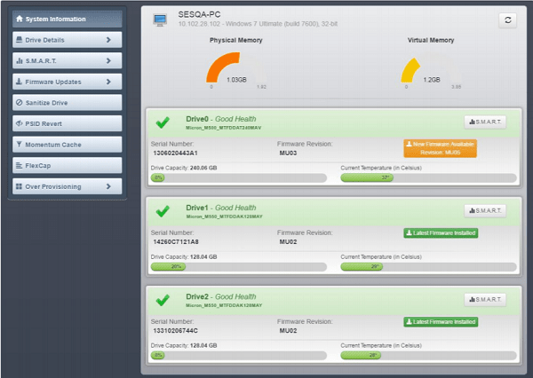 Micron SSD Management