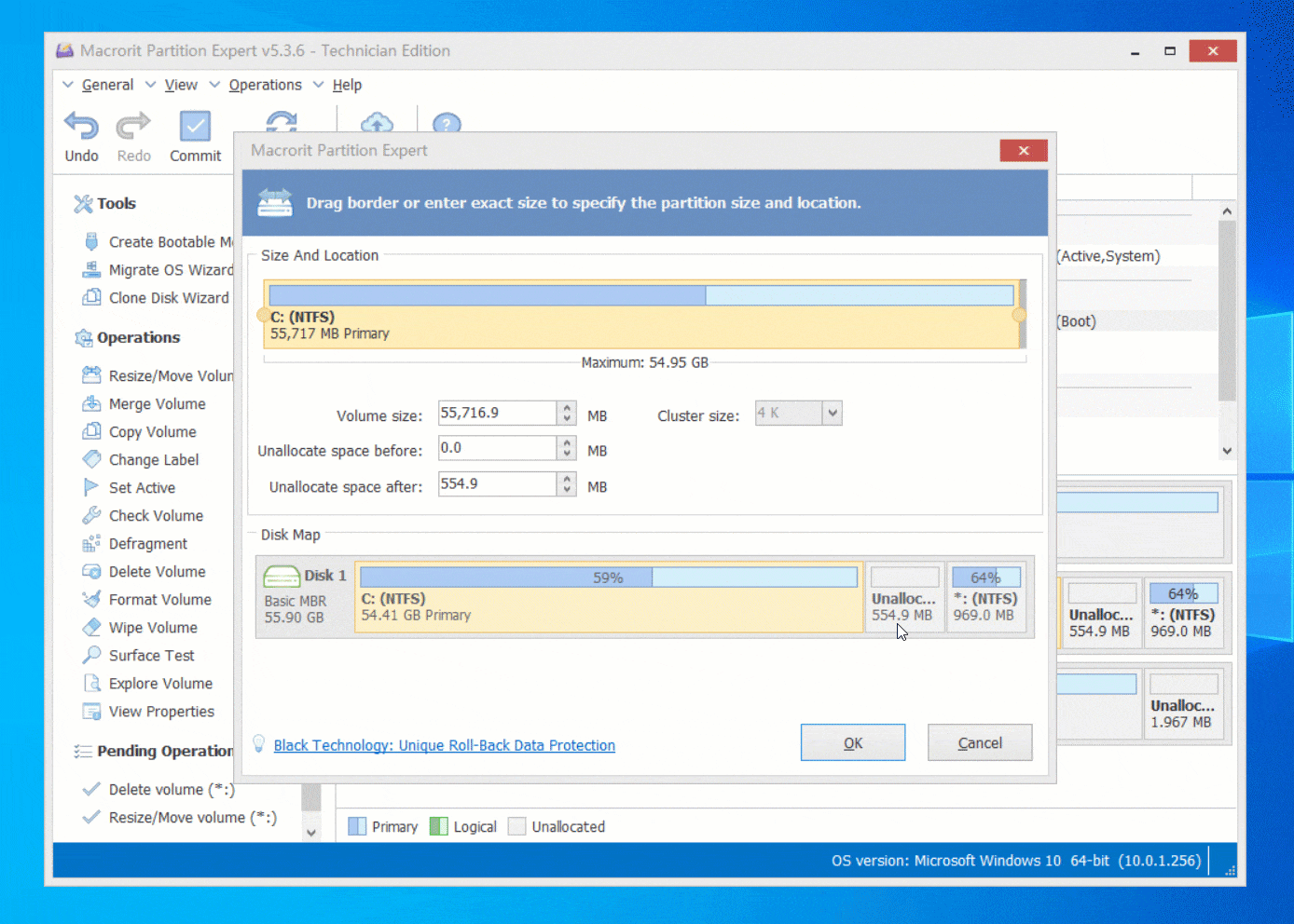 Extend C Drive with unallocated space