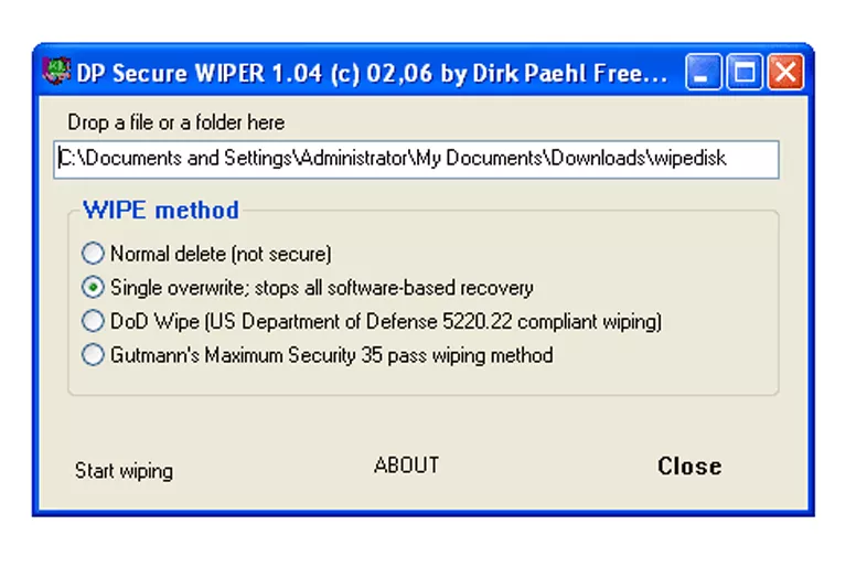 DP Secure WIPER (DPWipe)