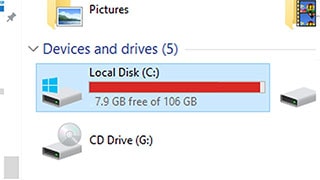 win10 c drive full