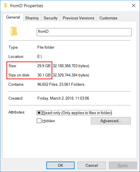 chkdsk cluster size