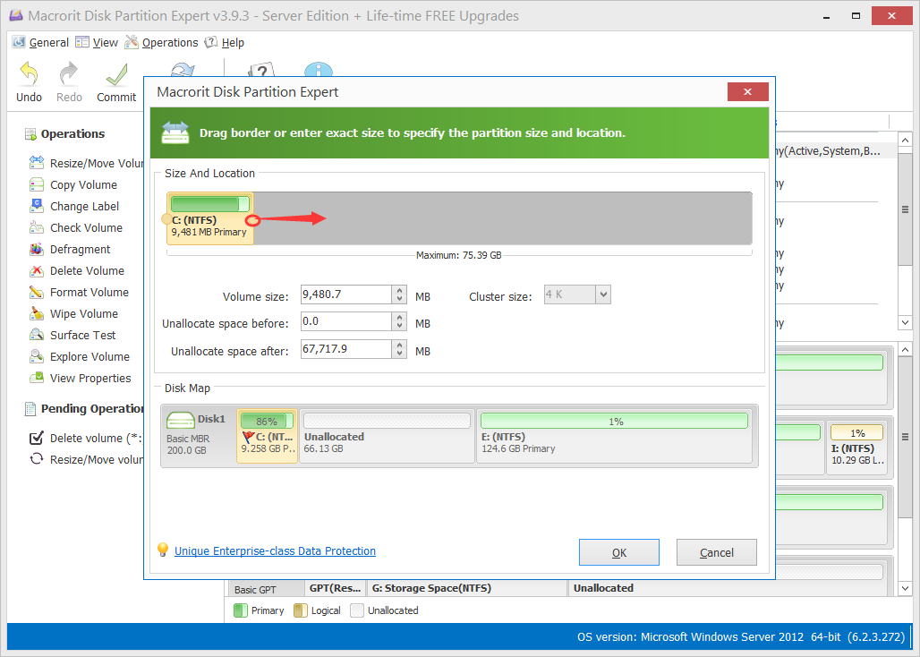 extend C Drive in Partition Expert