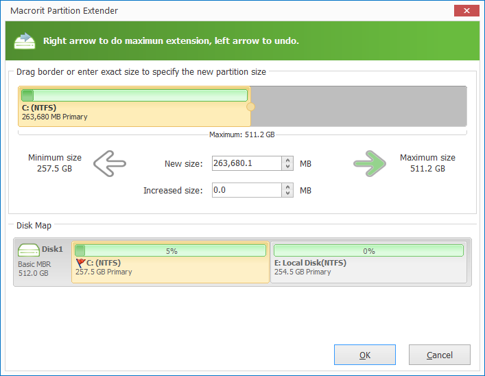 Extender extends C Drive