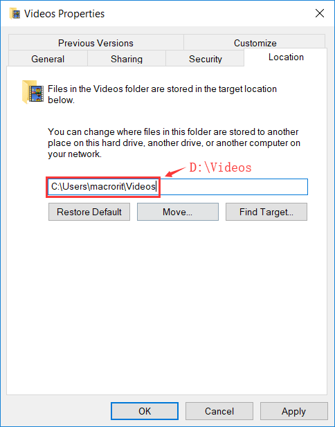 change location