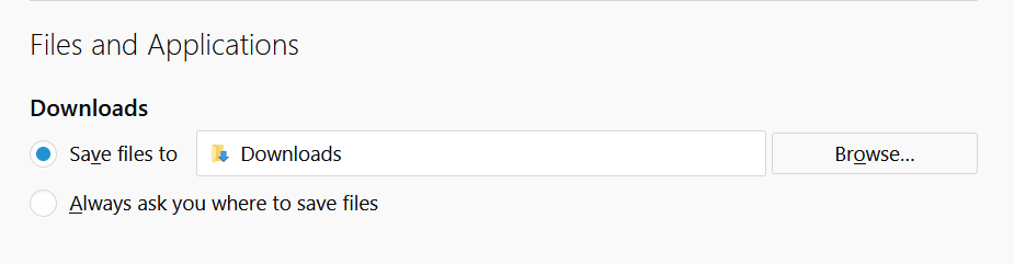 change firefox download path
