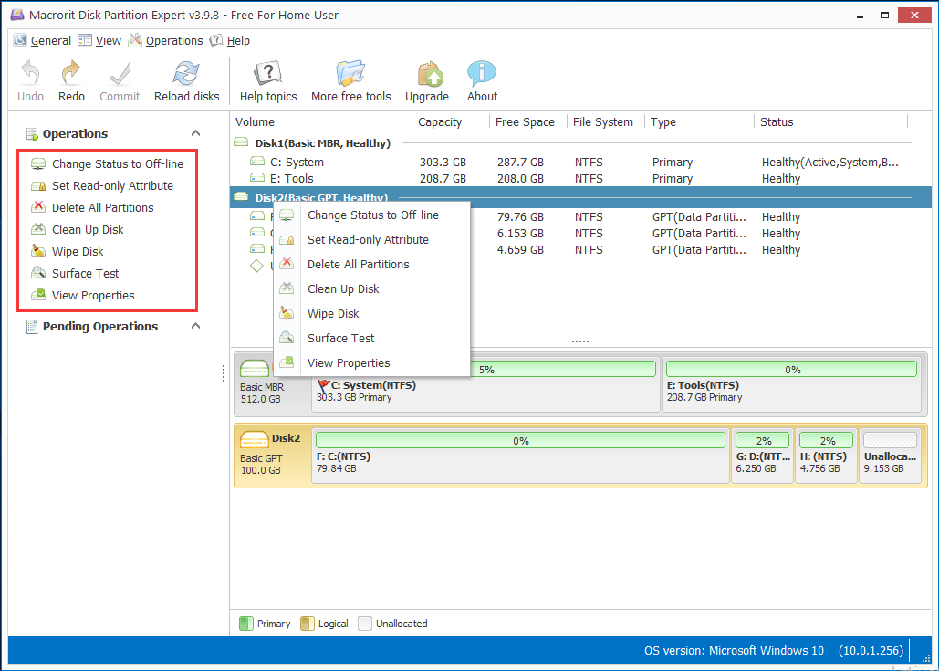 Symantec Partition Magic Replacement main_functions_2