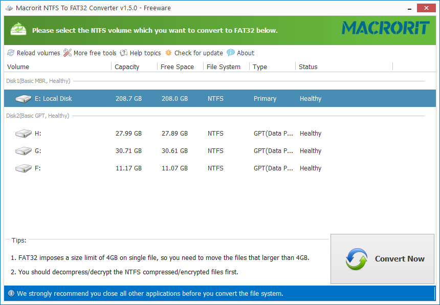 NTFS to FAT32 Converter