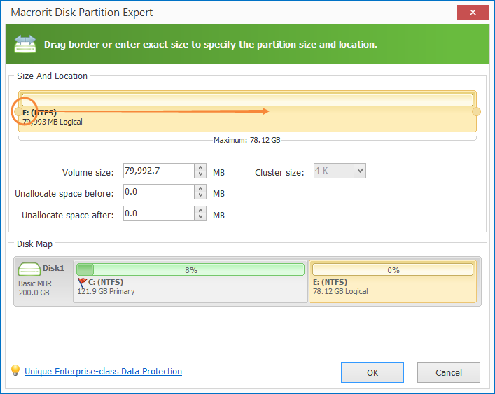 resize/move partition