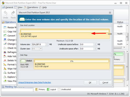 Shrink Partition