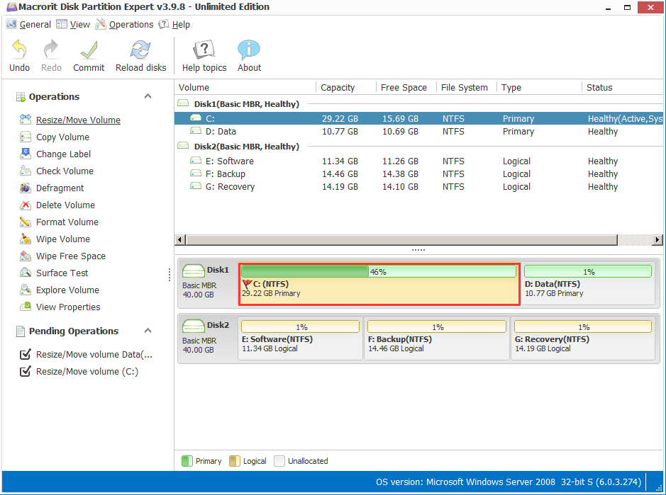 Enlarged System Partition