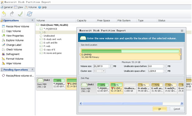 resize systempartition