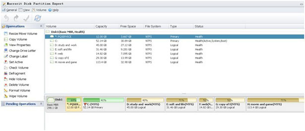 Shrink partition