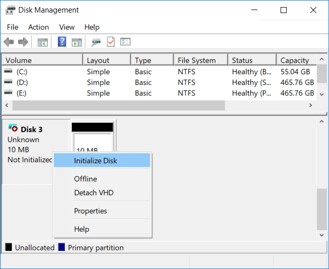 new simple volume vhd