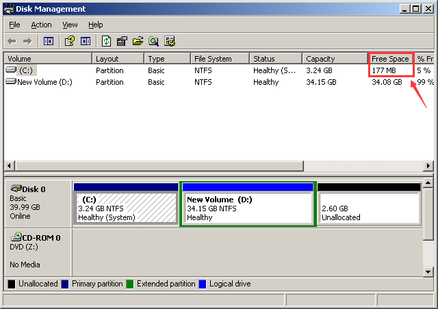 low_disk_space_in_c_drive