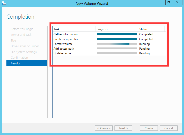 new_volume_wizard_results new_volume_wizard_results